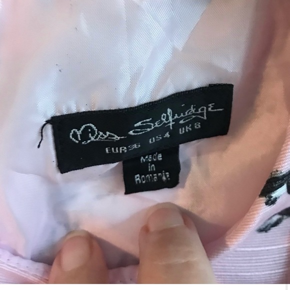 PINK SLEEVELESS MISS SELFRIDGE DRESS BLACK BOW - Picture 5 of 8